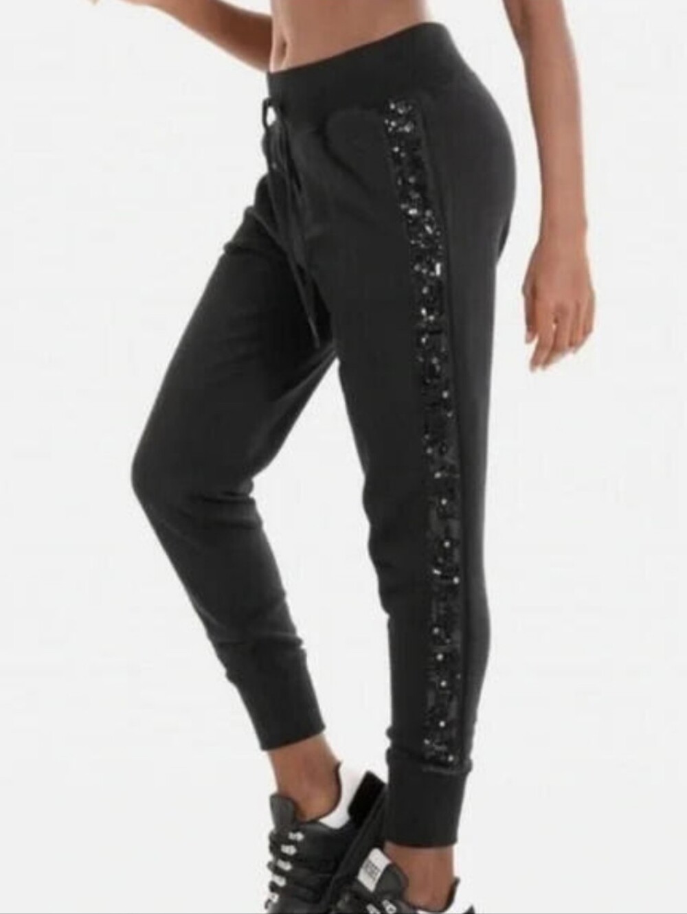Polo Ralph Lauren Small Joggers Sweatpants Black Sequins Bling